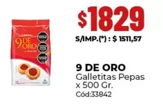 9 de oro - Galletitas Pepas