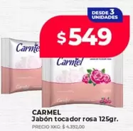 Carmel - Jabón tocador rosa 125gr.