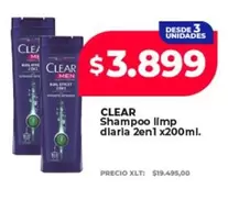 Clear - Shampoo limp diaria 2en1