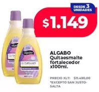 Algabo - Quitaesmalte fortalecedor