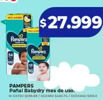 Pampers - Pañal Babydry mes de uso.