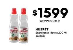 Hileret - Endulzante Mate x 200 ML