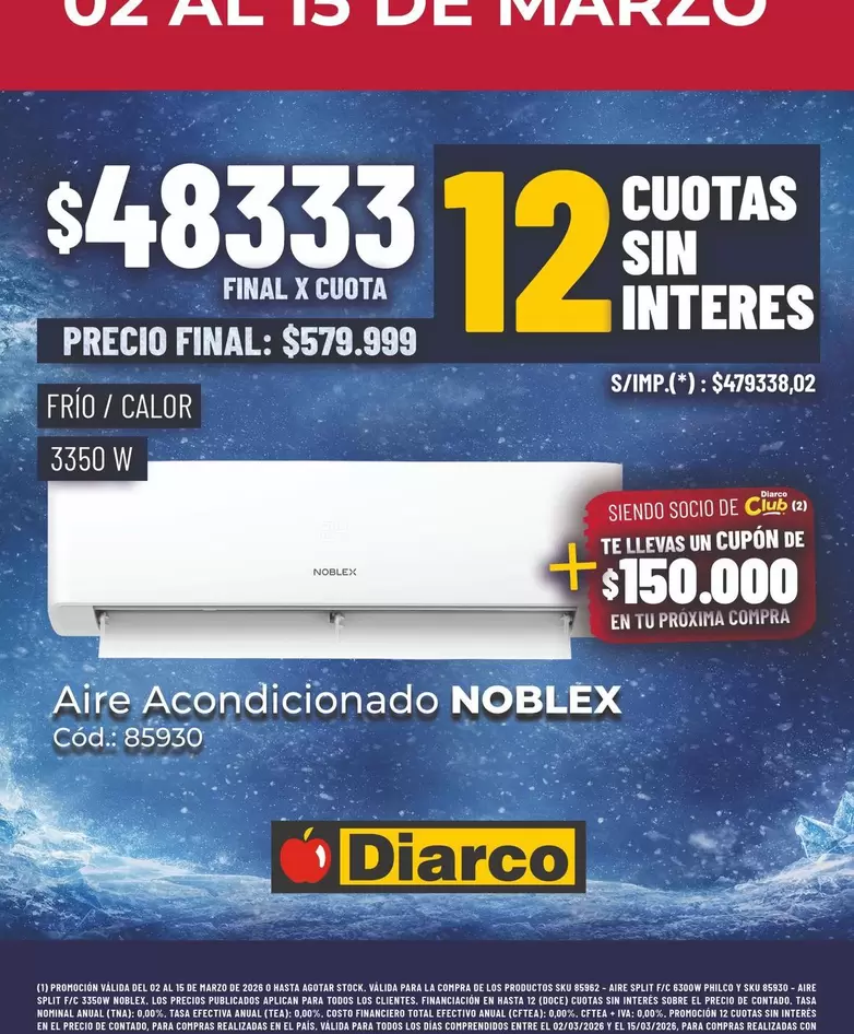 Noblex - Aire Acondicionado 85930