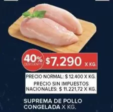 X$ - SUPREMA DE POLLO CONGELADA