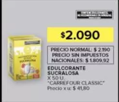 X$ - EDULCORANTE SUCRALOSA