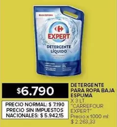 Carrefour - DETERGENTE PARA ROPA BAJA ESPUMA
