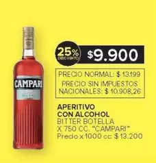 Campari - BITTER BOTELLA