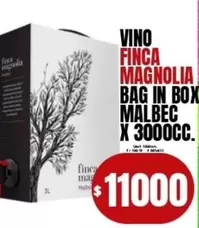 X$ - VINO FINCA MAGNOLIA BAG IN BOX MALBEC
