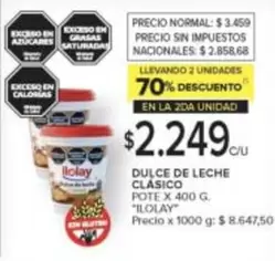 Ilolay - DULCE DE LECHE CLASICO