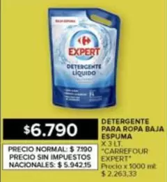 Carrefour - DETERGENTE PARA ROPA BAJA ESPUMA