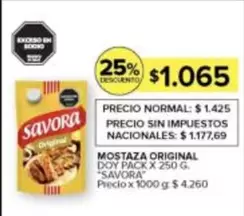 Savora - MOSTAZA ORIGINAL