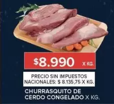 X$ - CHURRASQUITO DE CERDO CONGELADO