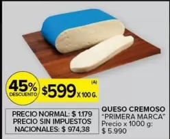 Primera marca - QUESO CREMOSO