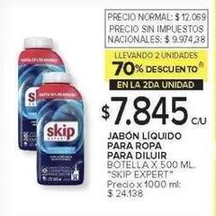 Skip - JABÓN LÍQUIDO PARA ROPA PARA DILUIR