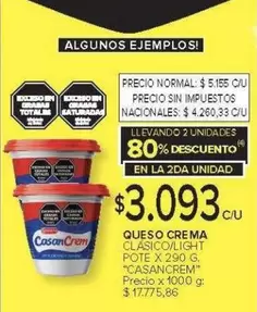 Casancrem - QUESO CREMA CLASICO/LIGHT