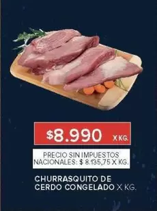 X$ - CHURRASQUITO DE CERDO CONGELADO