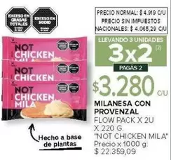 X$ - MILANESA CON PROVENZAL