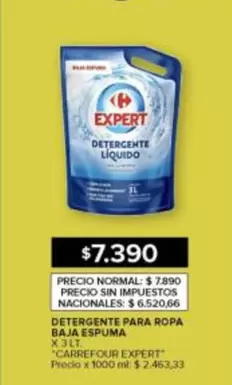 Carrefour - DETERGENTE PARA ROPA BAJA ESPUMA