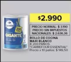 Gigante - ROLLO DE COCINA MAXI BLANCO