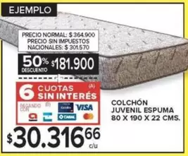 X$ - COLCHÓN JUVENIL ESPUMA