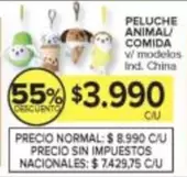 PELUCHE ANIMAL/COMIDA