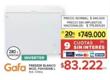 Gafa - FREEZER BLANCO