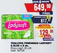 Ladysoft - TOALLITAS FEMENINAS C.ALAS