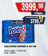 Pepitos - GALLETITAS PEPITOS X 357 GR