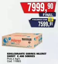 Hileret - SWEET X 400 SOBRES