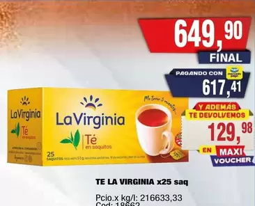 La Virginia - TE LA VIRGINIA x25 saq