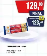 Misky - TURRON MISKY x27 gr