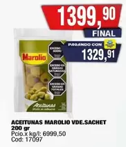 Marolio - ACEITUNAS VDE.SACHET