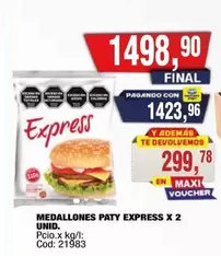 Express - MEDALLONES PATY EXPRESS X 2