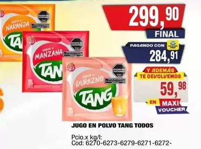 Tang - JUGO EN POLVO TODOS