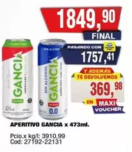 Gancia - APERITIVO GANCIA