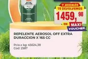 Off - REPELENTE AEROSOL OFF EXTRA DURACCION X 165 CC