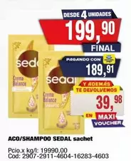 Sedal - ACO/SHAMPOO SEDAL sachet