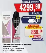 Rexona - ANTITRANSPIRANTE clinical 150ml