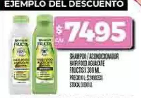 Fructis - SHAMPOO / ACONDICIONADOR HAIR FOOD AGUACATE