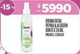 Bonte - BRUMA FACIAL PEPINO & ALGODÓN