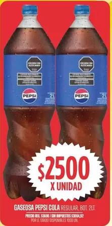 Pepsi - PEPSI COLA REGULAR BOT. 2LT