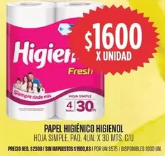 Higienol - PAPEL HIGIÉNICO HIGIENOL