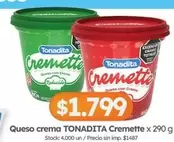 Tonadita - Queso crema Cremette