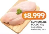 X$ - SUPREMA DE POLLO x kg