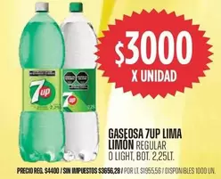 7Up - GASEOSA LIMA LIMON REGULAR O LIGHT