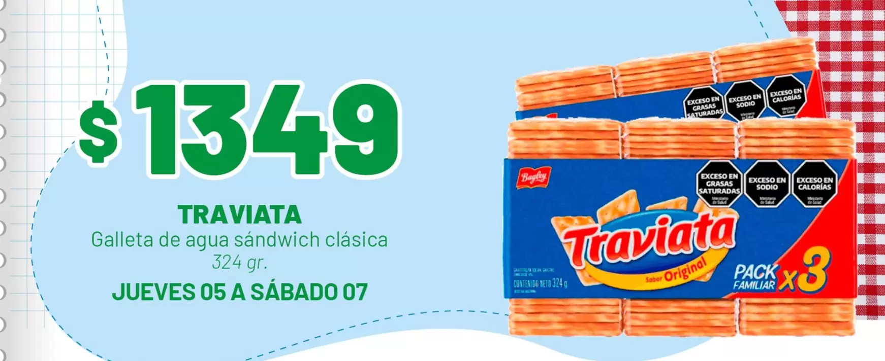 Traviata - Galleta de agua sandwich clásica