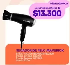 SECADOR DE PELO BEA0104 HD2200
