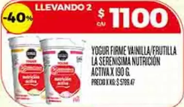 YOGUR FIRME VAINILLA/FRUTILLA