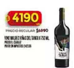 Tango - MALBEC VIÑAS DEL TANGO X 750 ML