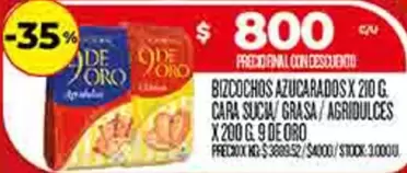 9 de oro - BIZCOCHOS AZUCARADOS X